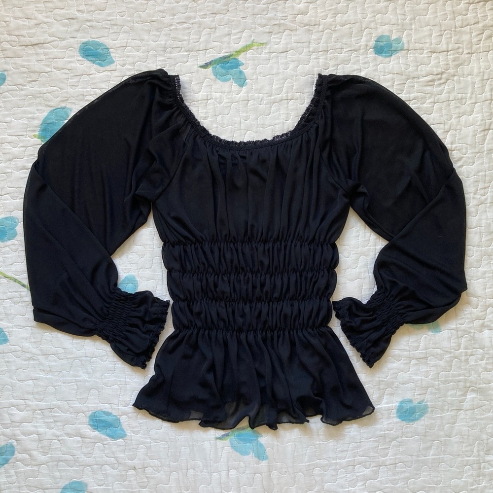 VTG 90s Pirate-Core Flouncy Milkmaid Top 🏴‍☠️ - Picture 3 of 7